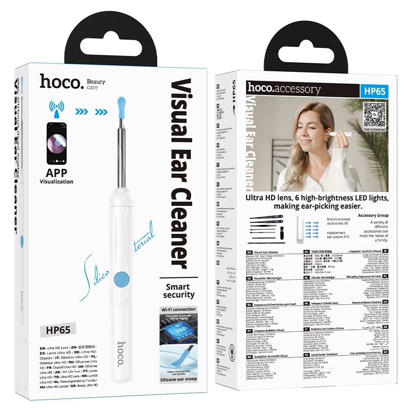Набор для очистки ушей с камерой Hoco Premium Product HP65 белый Набор для очистки ушей с камерой Hoco Premium Product HP65 белый — изображение 1