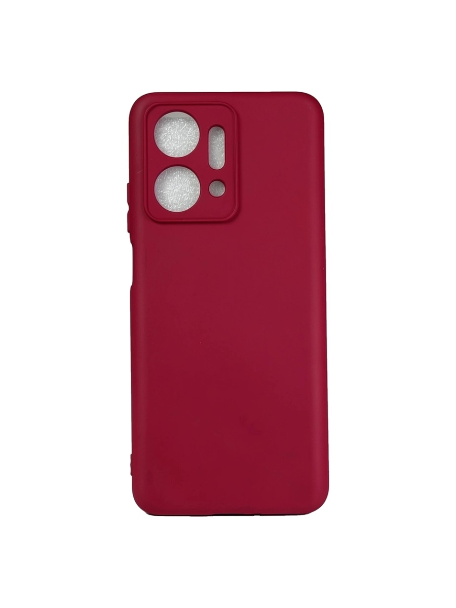 Плотный силиконовый чехол Soft-touch для Huawei Honor X7A малиновый Плотный силиконовый чехол Soft-touch для Huawei Honor X7A малиновый — изображение 1