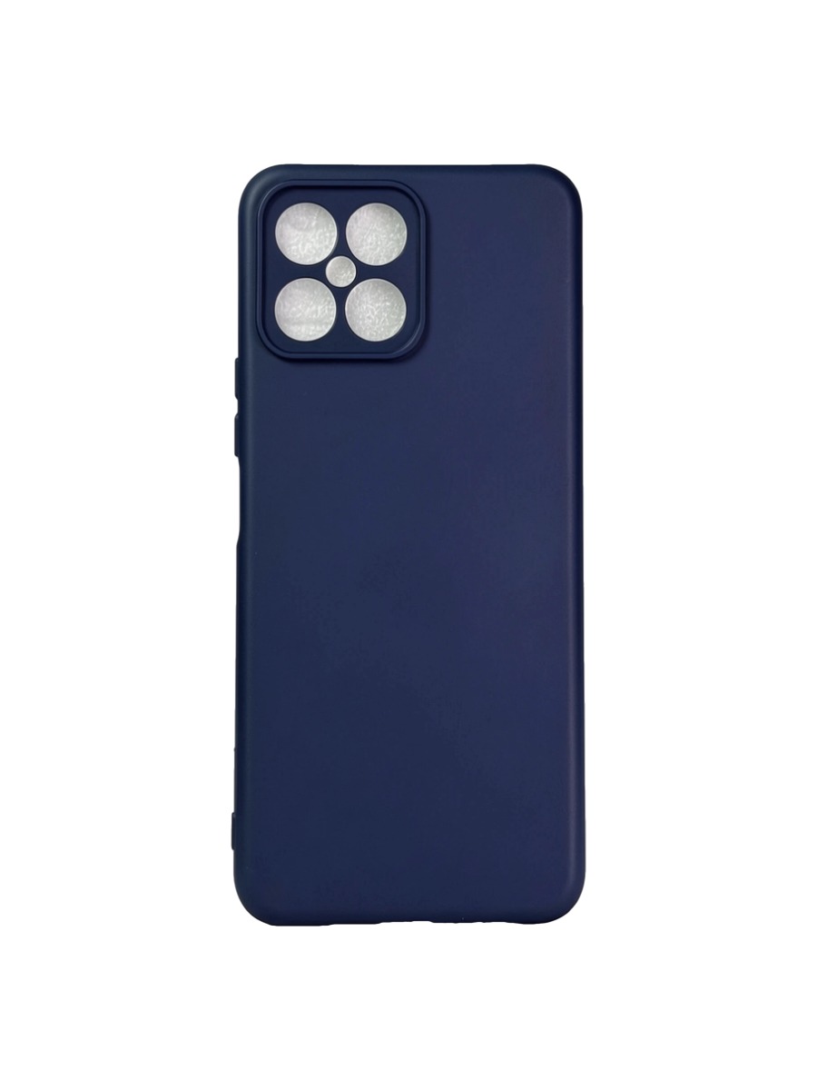 Плотный силиконовый чехол Soft-touch для Huawei Honor X8 темно-синий Плотный силиконовый чехол Soft-touch для Huawei Honor X8 темно-синий — изображение 1