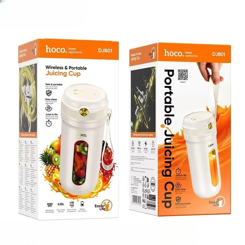 Портативный беспроводной блендер Hoco Premium Product DJB01 белый (1) Портативный беспроводной блендер Hoco Premium Product DJB01 белый — изображение 1