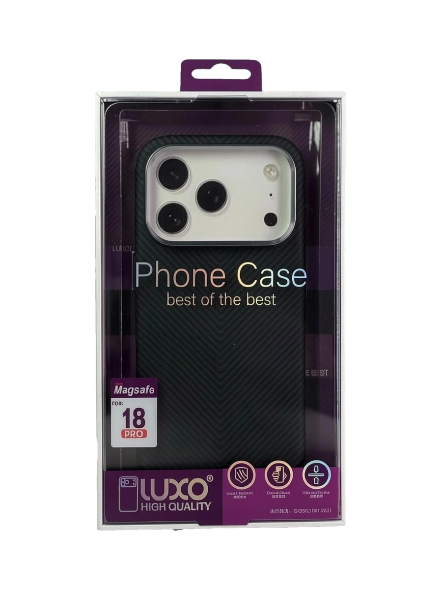 Чехол для телефона Carbon Luxo Life MagSafe iPhone 17 Pro:18 Pro P035 черный Чехол для телефона Carbon Luxo Life MagSafe iPhone 17 Pro/18 Pro P035 черный — изображение 1