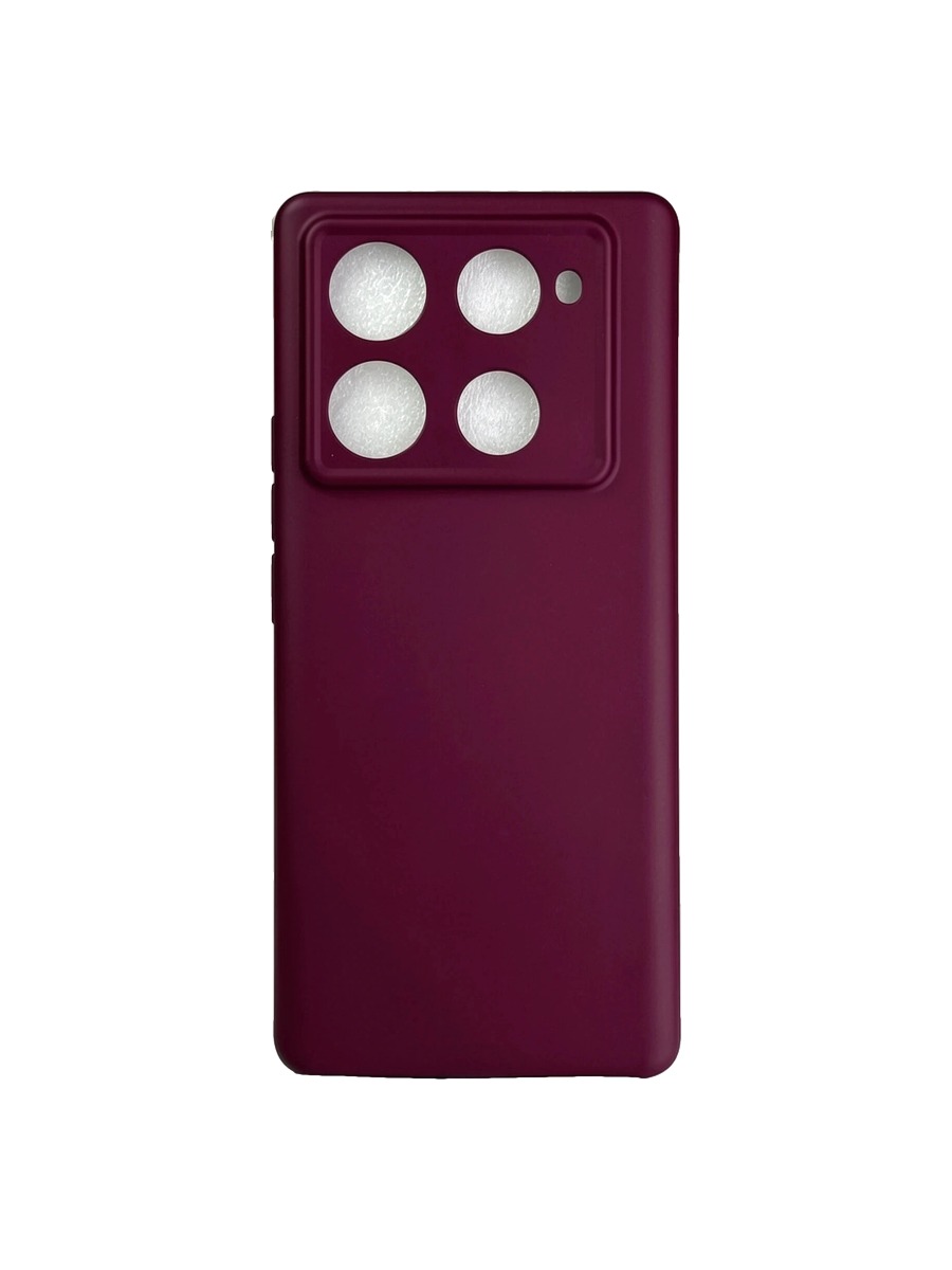 Плотный силиконовый чехол Soft-touch для Infinix Note 40 Pro:Note 40 Pro Plus бордовый Плотный силиконовый чехол Soft-touch для Infinix Note 40 Pro/Note 40 Pro Plus бордовый — изображение 1