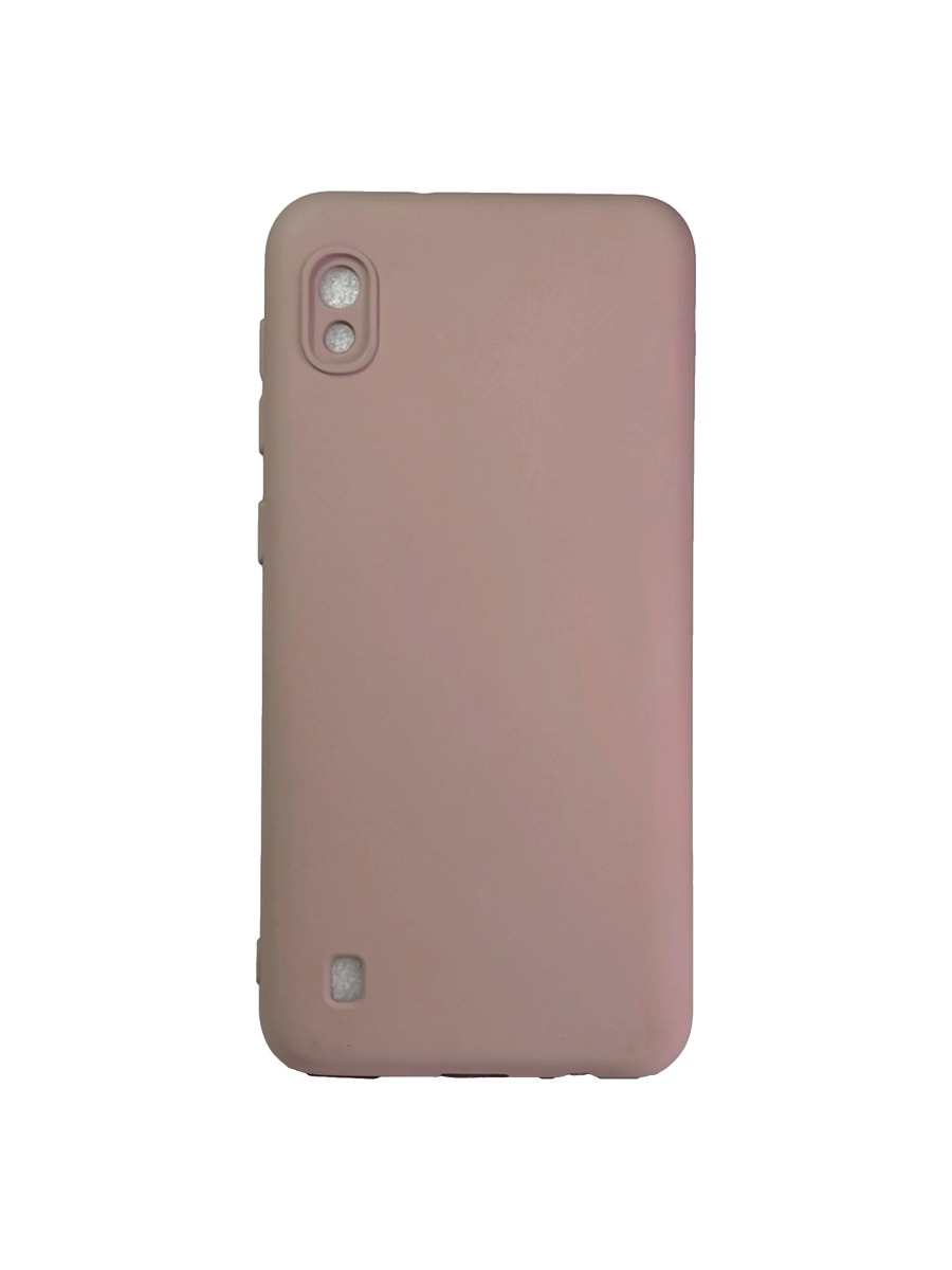 Плотный силиконовый чехол Soft-touch для Samsung Galaxy A10 бежевый Плотный силиконовый чехол Soft-touch для Samsung Galaxy A10 бежевый — изображение 1