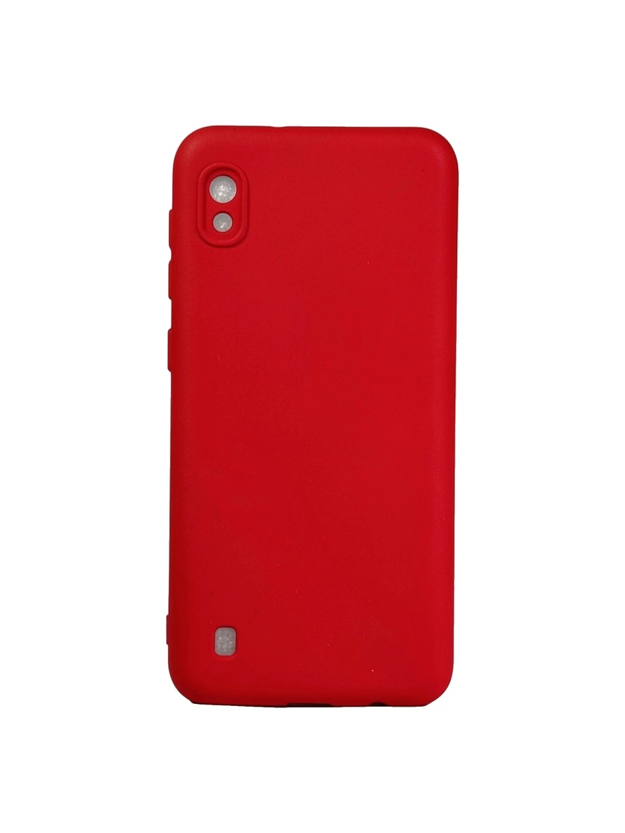Плотный силиконовый чехол Soft-touch для Samsung Galaxy A10 красный Плотный силиконовый чехол Soft-touch для Samsung Galaxy A10 красный — изображение 1