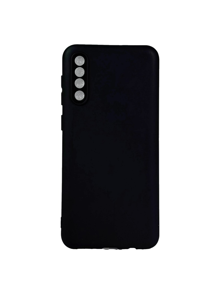 Плотный силиконовый чехол Soft-touch для Samsung Galaxy A50 черный Плотный силиконовый чехол Soft-touch для Samsung Galaxy A50 черный — изображение 1