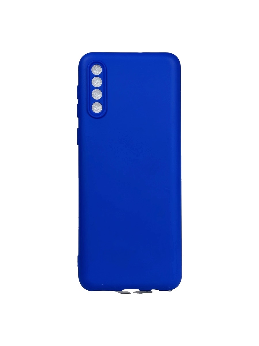Плотный силиконовый чехол Soft-touch для Samsung Galaxy A50 синий Плотный силиконовый чехол Soft-touch для Samsung Galaxy A50 синий — изображение 1