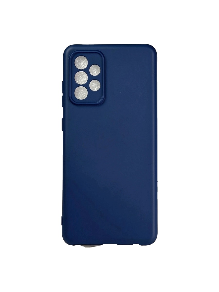 Плотный силиконовый чехол Soft-touch для Samsung Galaxy A72 темно-синий Плотный силиконовый чехол Soft-touch для Samsung Galaxy A72 темно-синий — изображение 1