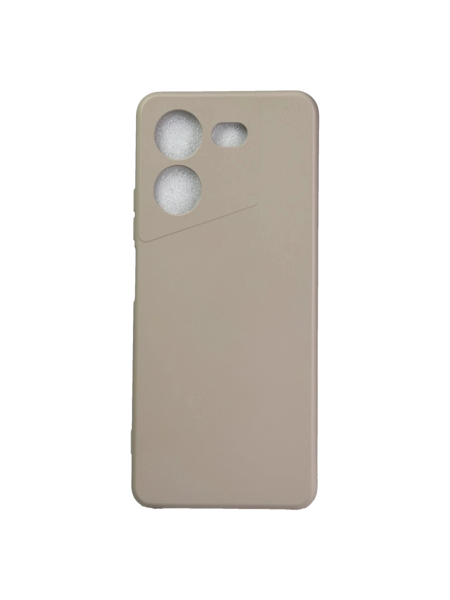 Плотный силиконовый чехол Soft-touch для Tecno Pova 5 бежевый Плотный силиконовый чехол Soft-touch для Tecno Pova 5 бежевый — изображение 1