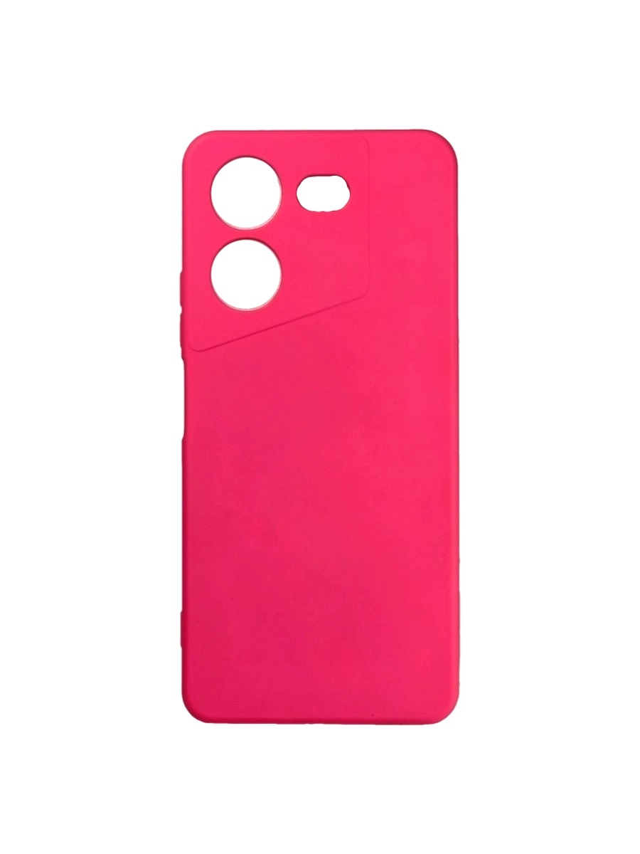Плотный силиконовый чехол Soft-touch для Tecno Pova 5 ярко-розовый Плотный силиконовый чехол Soft-touch для Tecno Pova 5 ярко-розовый — изображение 1