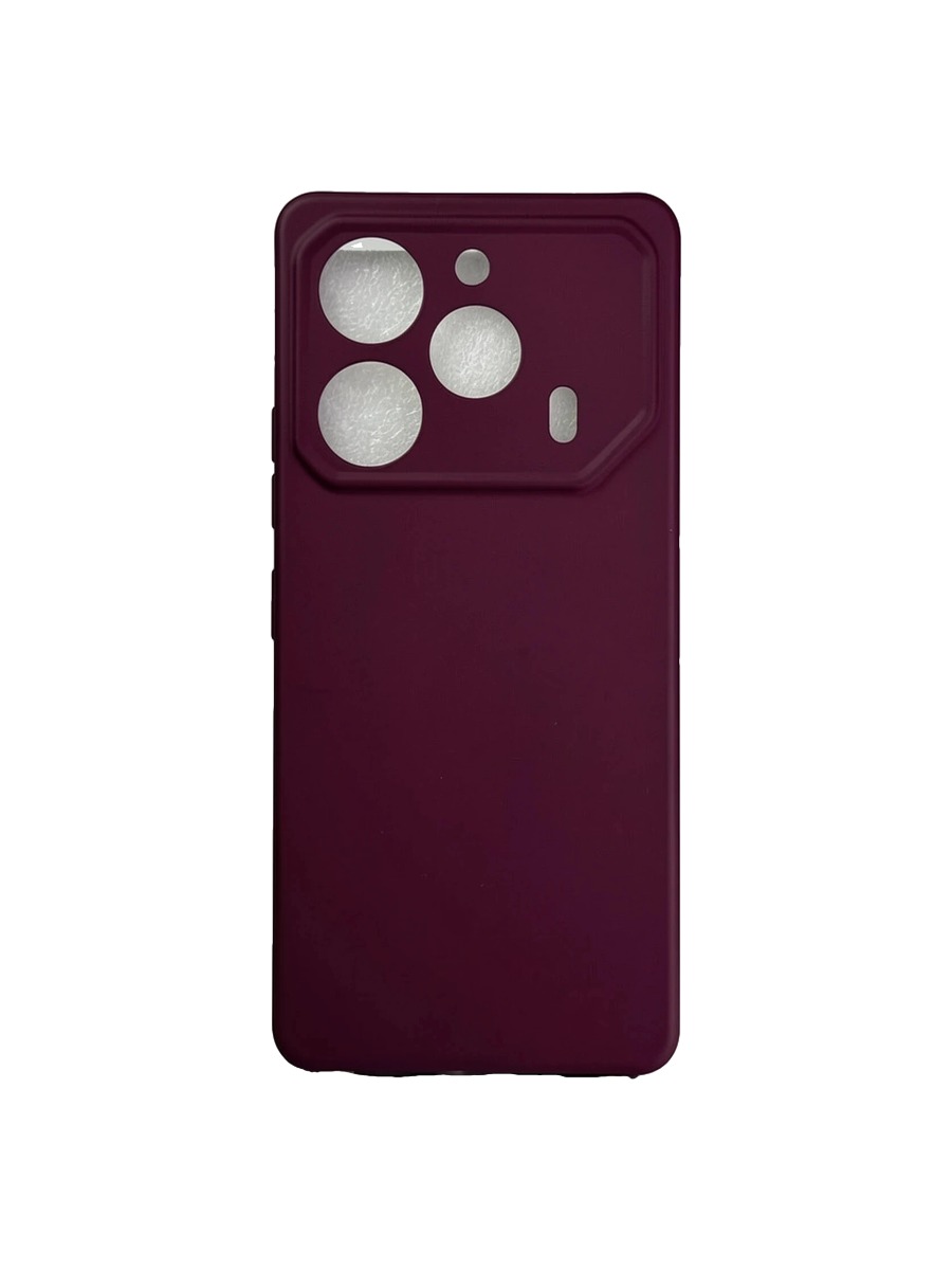 Плотный силиконовый чехол Soft-touch для Tecno Pova 6 Pro бордовый Плотный силиконовый чехол Soft-touch для Tecno Pova 6 Pro бордовый — изображение 1