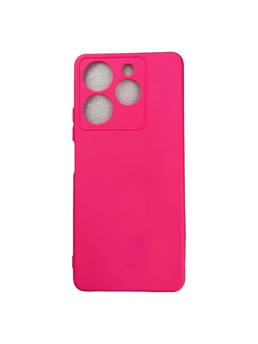 Плотный силиконовый чехол Soft-touch для Tecno Spark 10 Pro ярко-розовый Плотный силиконовый чехол Soft-touch для Tecno Spark 10 Pro ярко-розовый — изображение 1