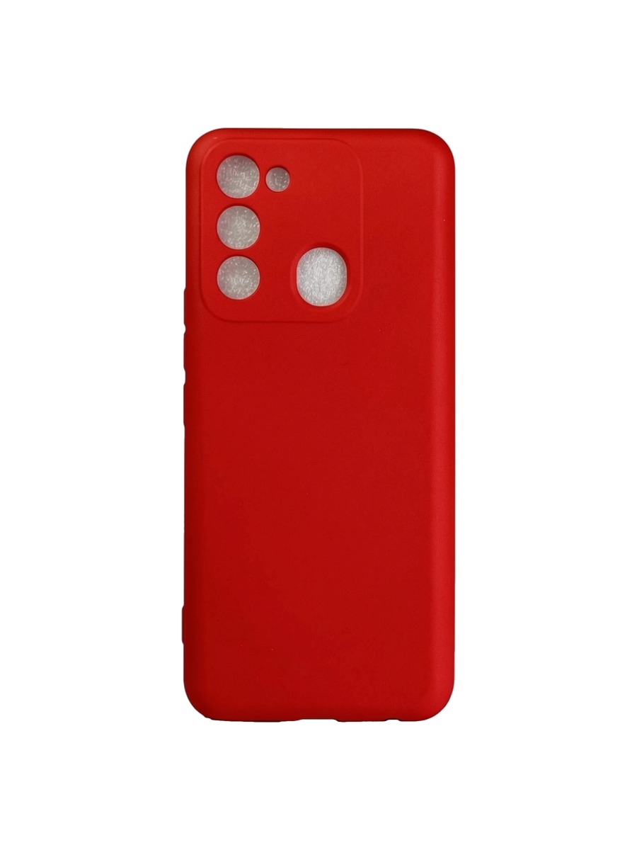 Плотный силиконовый чехол Soft-touch для Tecno Spark 8C:Go 2022 красный Плотный силиконовый чехол Soft-touch для Tecno Spark 8C/Go 2022 красный — изображение 1