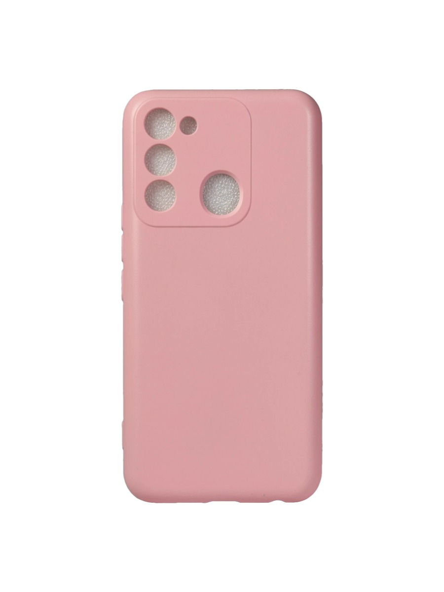Плотный силиконовый чехол Soft-touch для Tecno Spark 8C:Go 2022 нежно-розовый Плотный силиконовый чехол Soft-touch для Tecno Spark 8C/Go 2022 нежно-розовый — изображение 1