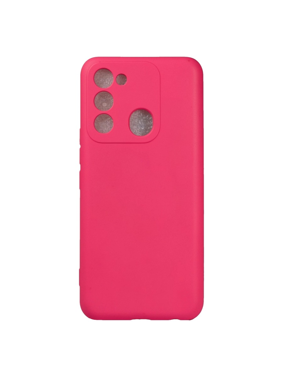 Плотный силиконовый чехол Soft-touch для Tecno Spark 8C:Go 2022 ярко-розовый Плотный силиконовый чехол Soft-touch для Tecno Spark 8C/Go 2022 ярко-розовый — изображение 1