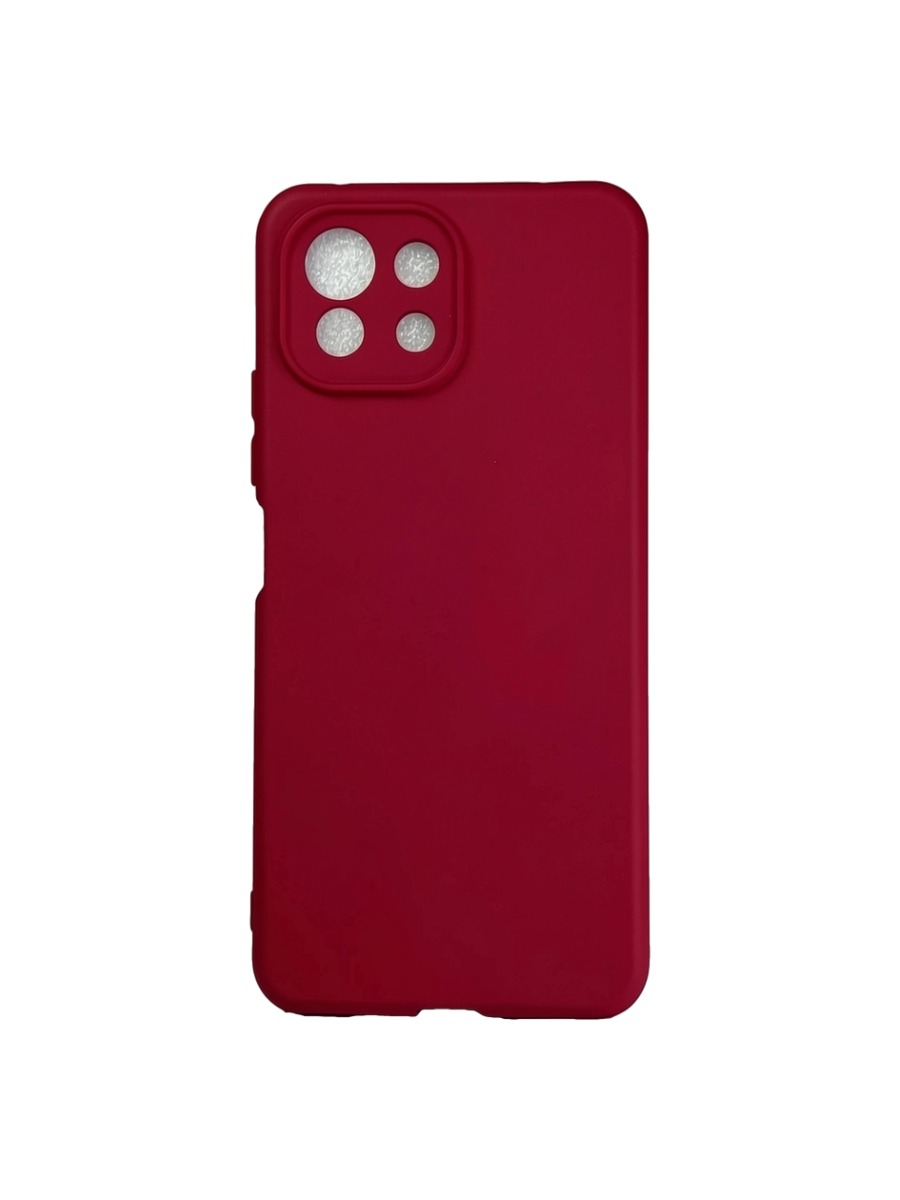 Плотный силиконовый чехол Soft-touch для Xiaomi 11 Lite малиновый Плотный силиконовый чехол Soft-touch для Xiaomi 11 Lite малиновый — изображение 1