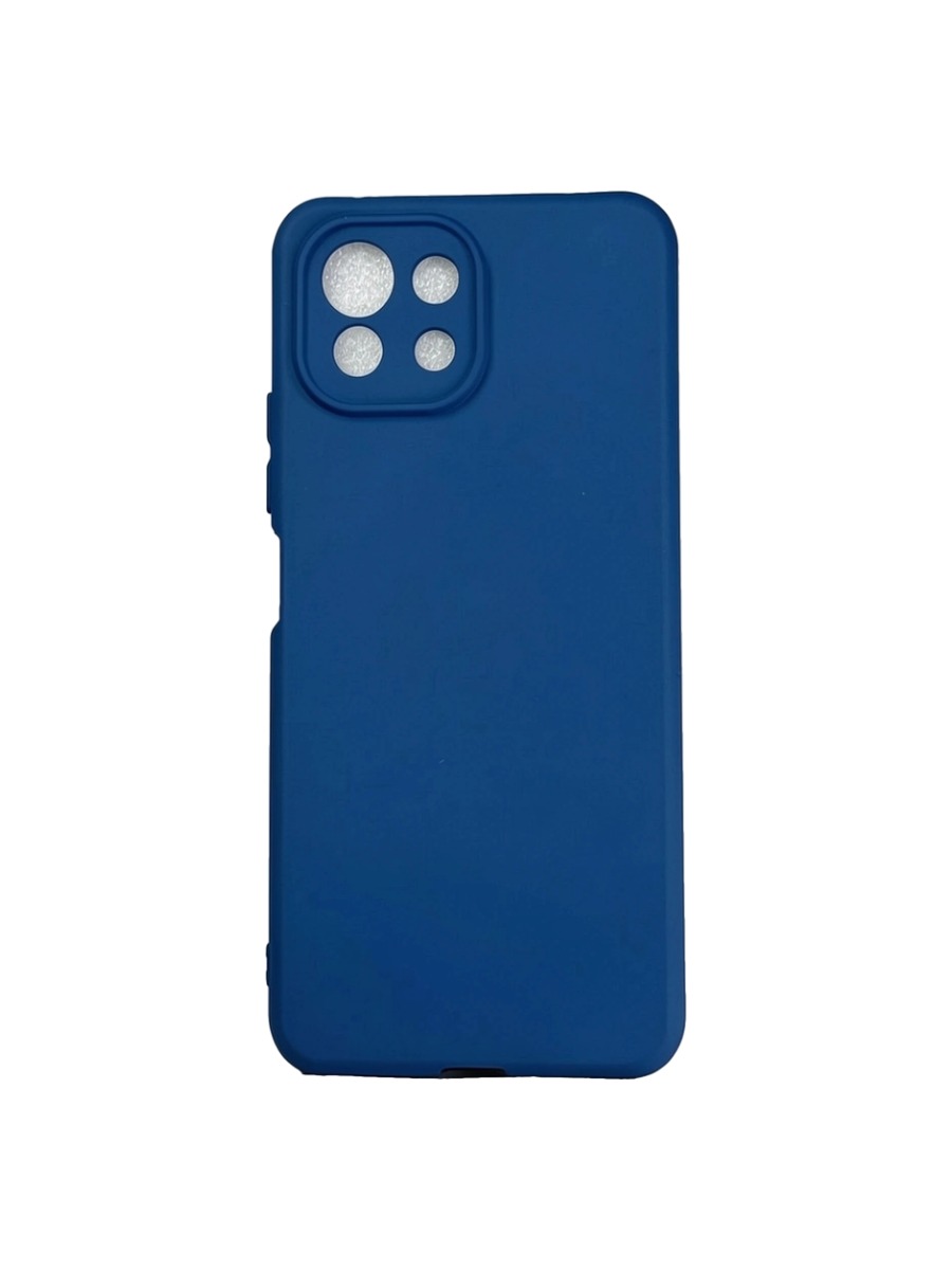 Плотный силиконовый чехол Soft-touch для Xiaomi 11 Lite темно-синий Плотный силиконовый чехол Soft-touch для Xiaomi 11 Lite темно-синий — изображение 1