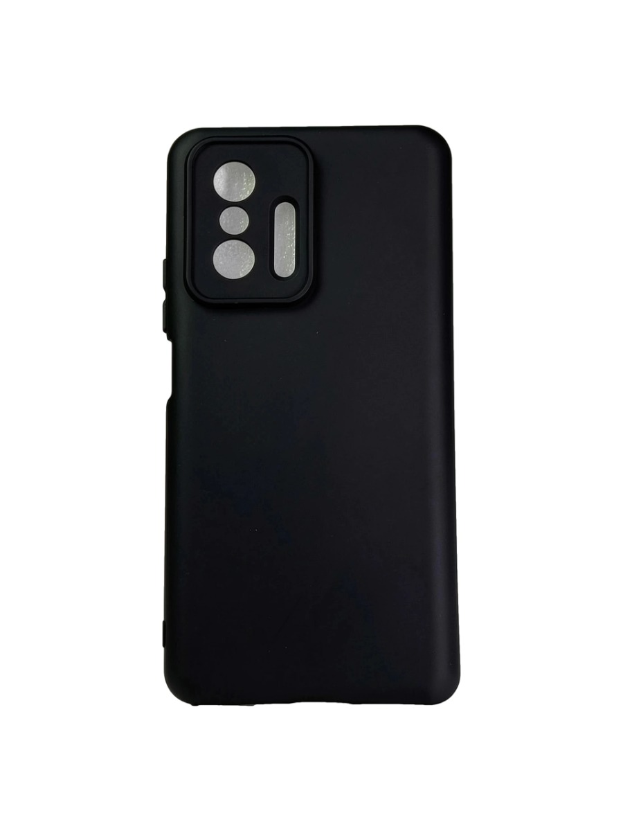 Плотный силиконовый чехол Soft-touch для Xiaomi 11T черный Плотный силиконовый чехол Soft-touch для Xiaomi 11T черный — изображение 1