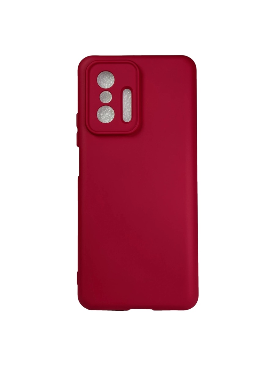 Плотный силиконовый чехол Soft-touch для Xiaomi 11T малиновый Плотный силиконовый чехол Soft-touch для Xiaomi 11T малиновый — изображение 1