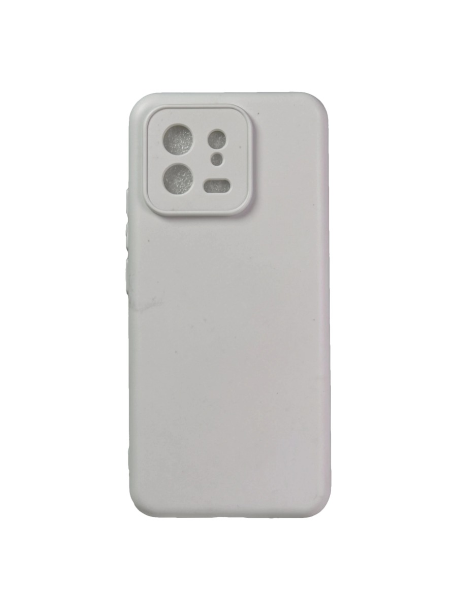 Плотный силиконовый чехол Soft-touch для Xiaomi 13 белый Плотный силиконовый чехол Soft-touch для Xiaomi 13 белый — изображение 1