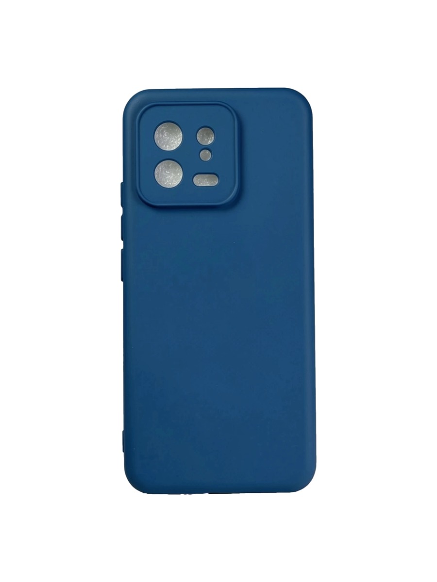 Плотный силиконовый чехол Soft-touch для Xiaomi 13 темно-синий Плотный силиконовый чехол Soft-touch для Xiaomi 13 темно-синий — изображение 1