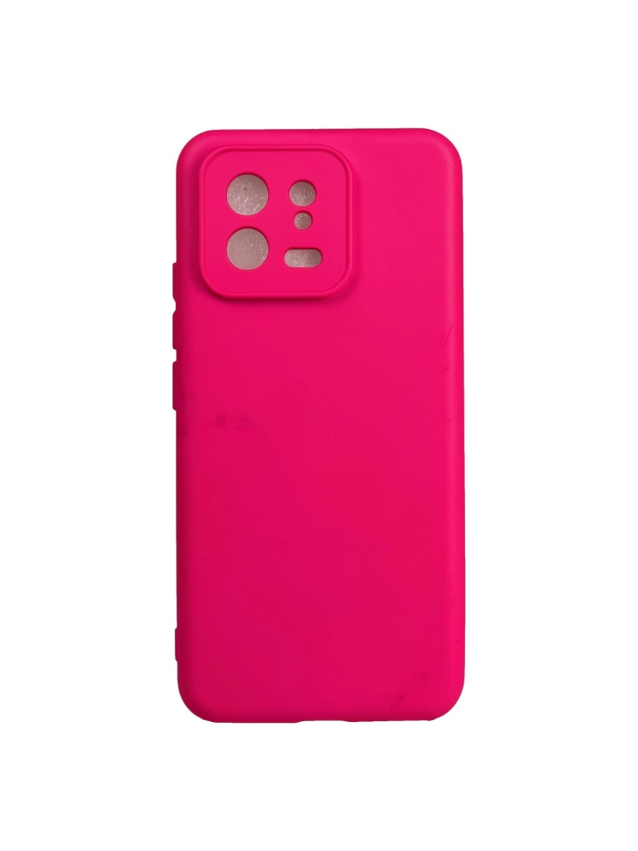 Плотный силиконовый чехол Soft-touch для Xiaomi 13 ярко-розовый Плотный силиконовый чехол Soft-touch для Xiaomi 13 ярко-розовый — изображение 1