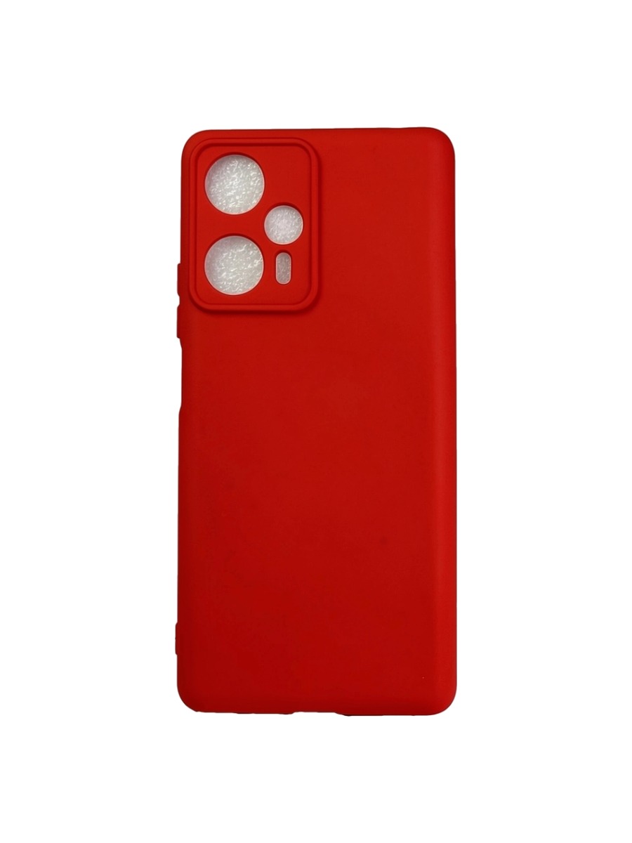 Плотный силиконовый чехол Soft-touch для Xiaomi Poco F5 красный Плотный силиконовый чехол Soft-touch для Xiaomi Poco F5 красный — изображение 1