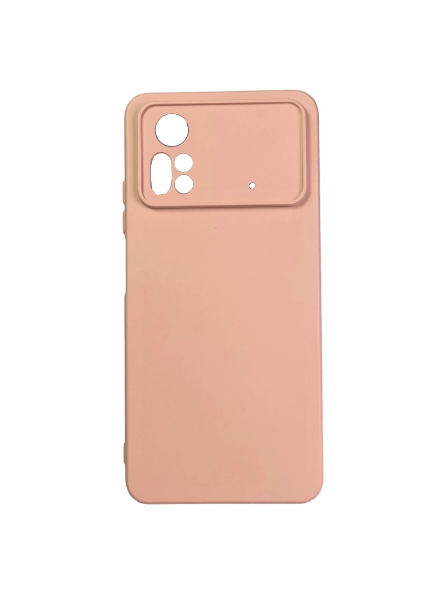 Плотный силиконовый чехол Soft-touch для Xiaomi Poco X4 Pro персиковый Плотный силиконовый чехол Soft-touch для Xiaomi Poco X4 Pro персиковый — изображение 1