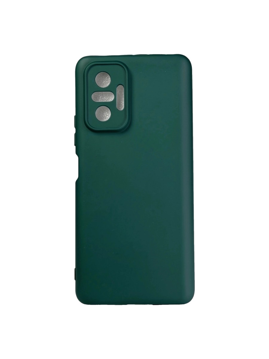 Плотный силиконовый чехол Soft-touch для Xiaomi Redmi Note 10 Pro темно-зеленый Плотный силиконовый чехол Soft-touch для Xiaomi Redmi Note 10 Pro темно-зеленый — изображение 1
