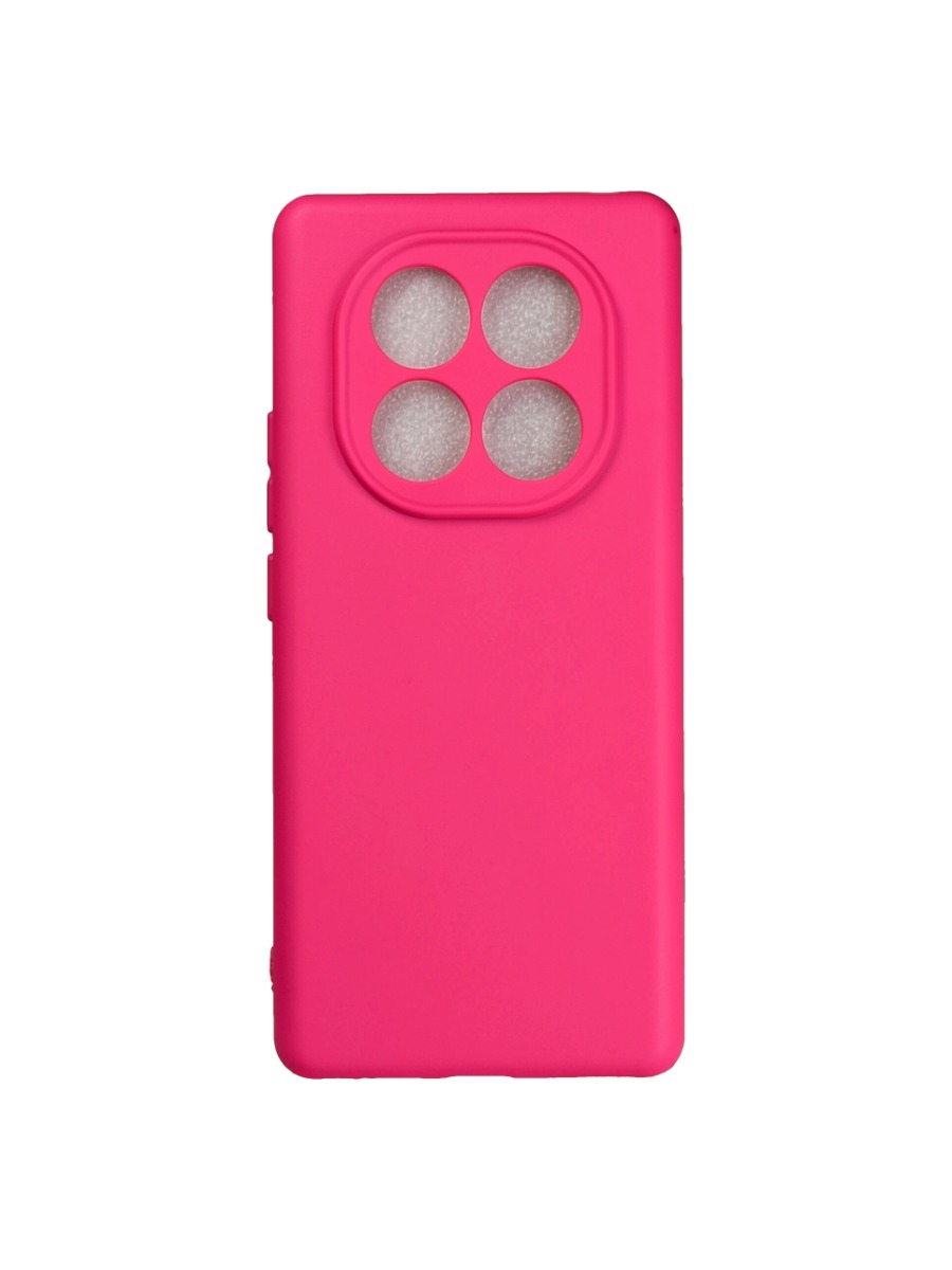 Плотный силиконовый чехол Soft-touch для Xiaomi Redmi Note 14 Pro (4G) ярко-розовый Плотный силиконовый чехол Soft-touch для Xiaomi Redmi Note 14 Pro (4G) ярко-розовый — изображение 1