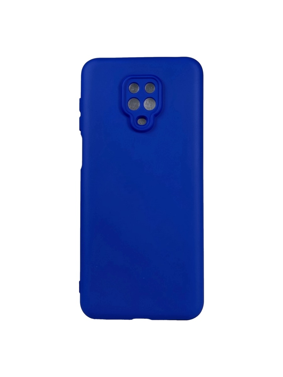 Плотный силиконовый чехол Soft-touch для Xiaomi Redmi Note 9 Pro:9S синий Плотный силиконовый чехол Soft-touch для Xiaomi Redmi Note 9 Pro/9S синий — изображение 1