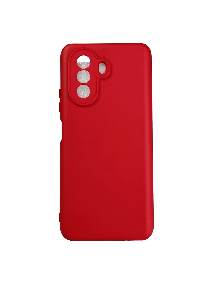 Плотный силиконовый чехол Soft-touch для Huawei Nova Y70 красный Плотный силиконовый чехол Soft-touch для Huawei Nova Y70 красный — изображение 1