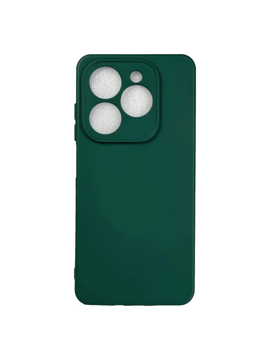 Плотный силиконовый чехол Soft-touch для Infinix Hot 40i хаки Плотный силиконовый чехол Soft-touch для Infinix Hot 40i хаки — изображение 1