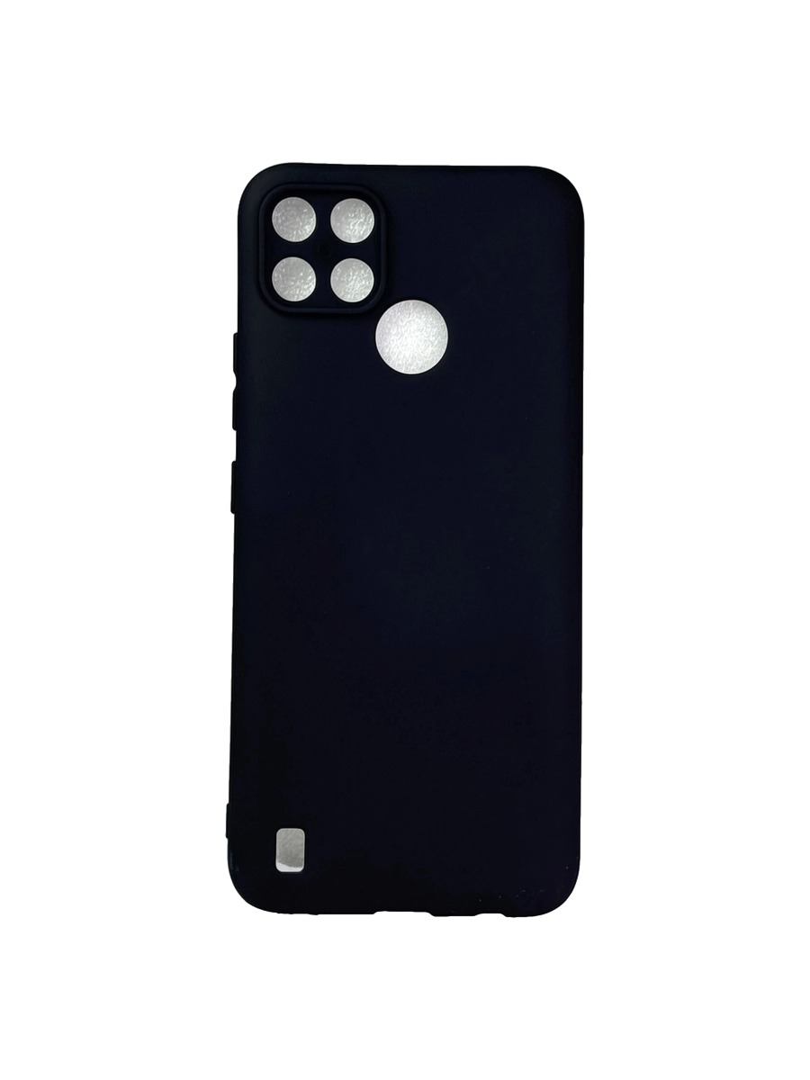 Плотный силиконовый чехол Soft-touch для Realme C21Y черный Плотный силиконовый чехол Soft-touch для Realme C21Y черный — изображение 1