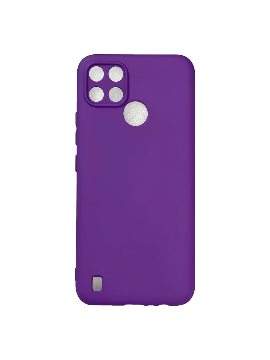 Плотный силиконовый чехол Soft-touch для Realme C21Y фиолетовый Плотный силиконовый чехол Soft-touch для Realme C21Y фиолетовый — изображение 1