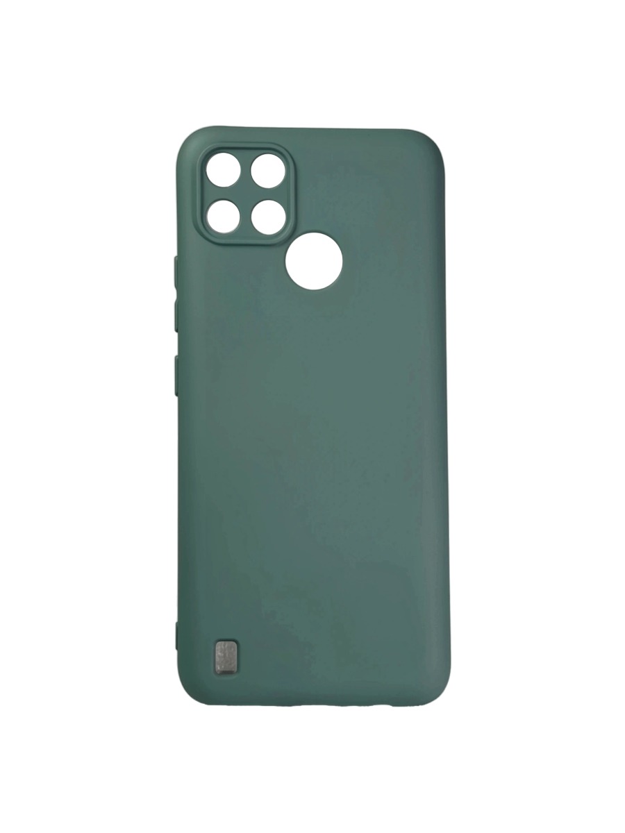 Плотный силиконовый чехол Soft-touch для Realme C21Y хаки Плотный силиконовый чехол Soft-touch для Realme C21Y хаки — изображение 1