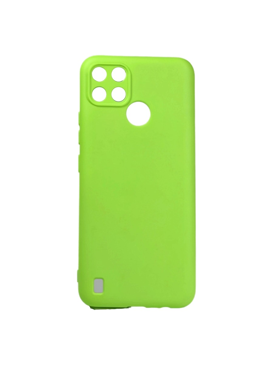 Плотный силиконовый чехол Soft-touch для Realme C21Y салатовый Плотный силиконовый чехол Soft-touch для Realme C21Y салатовый — изображение 1
