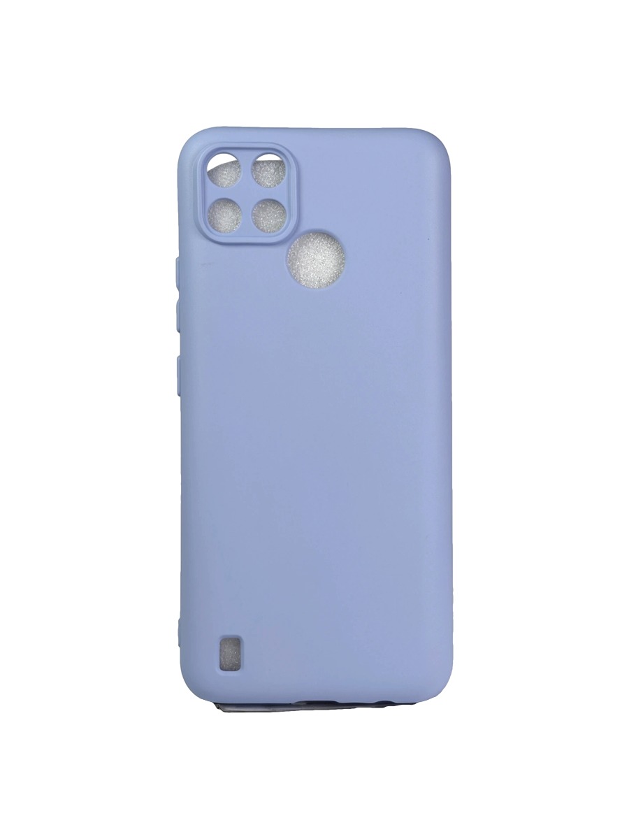 Плотный силиконовый чехол Soft-touch для Realme C21Y светло-голубой Плотный силиконовый чехол Soft-touch для Realme C21Y светло-голубой — изображение 1