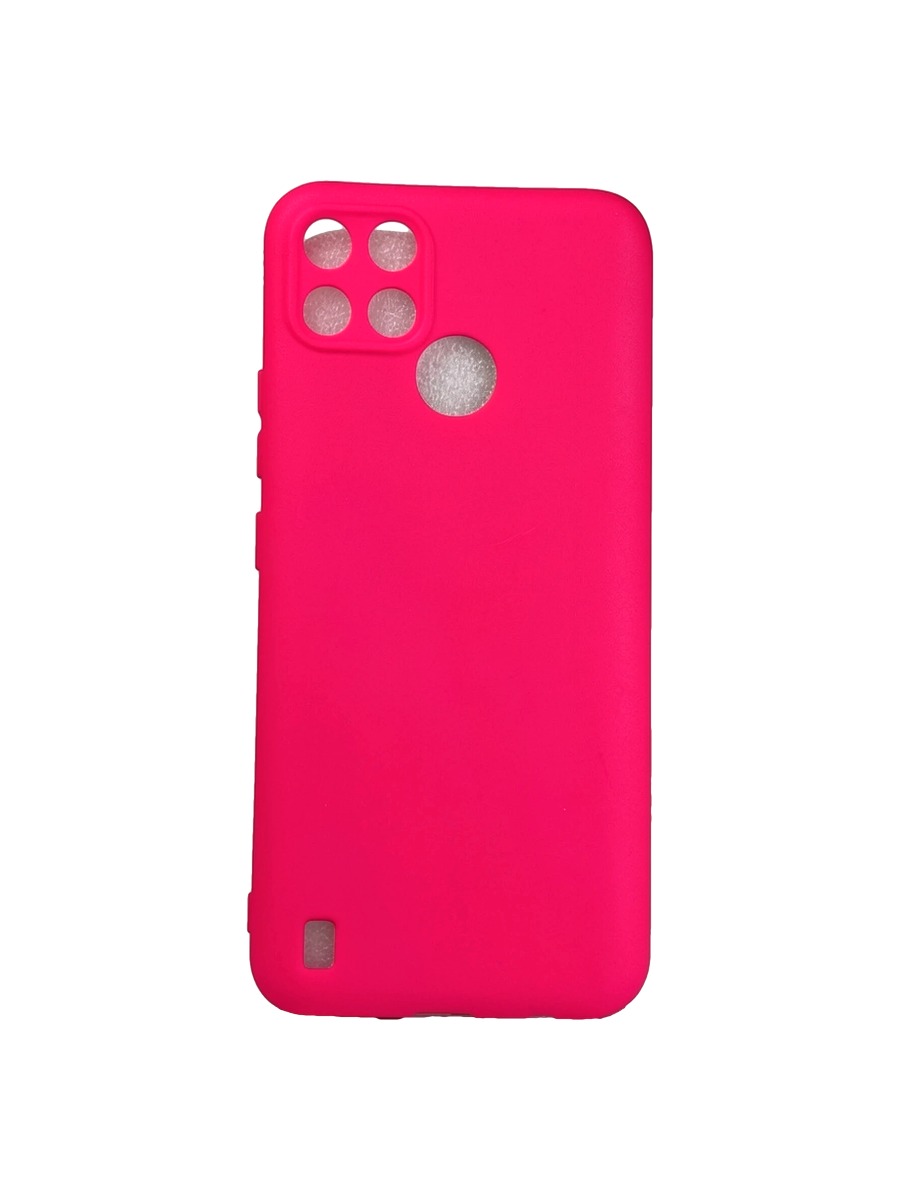 Плотный силиконовый чехол Soft-touch для Realme C21Y ярко-розовый Плотный силиконовый чехол Soft-touch для Realme C21Y ярко-розовый — изображение 1