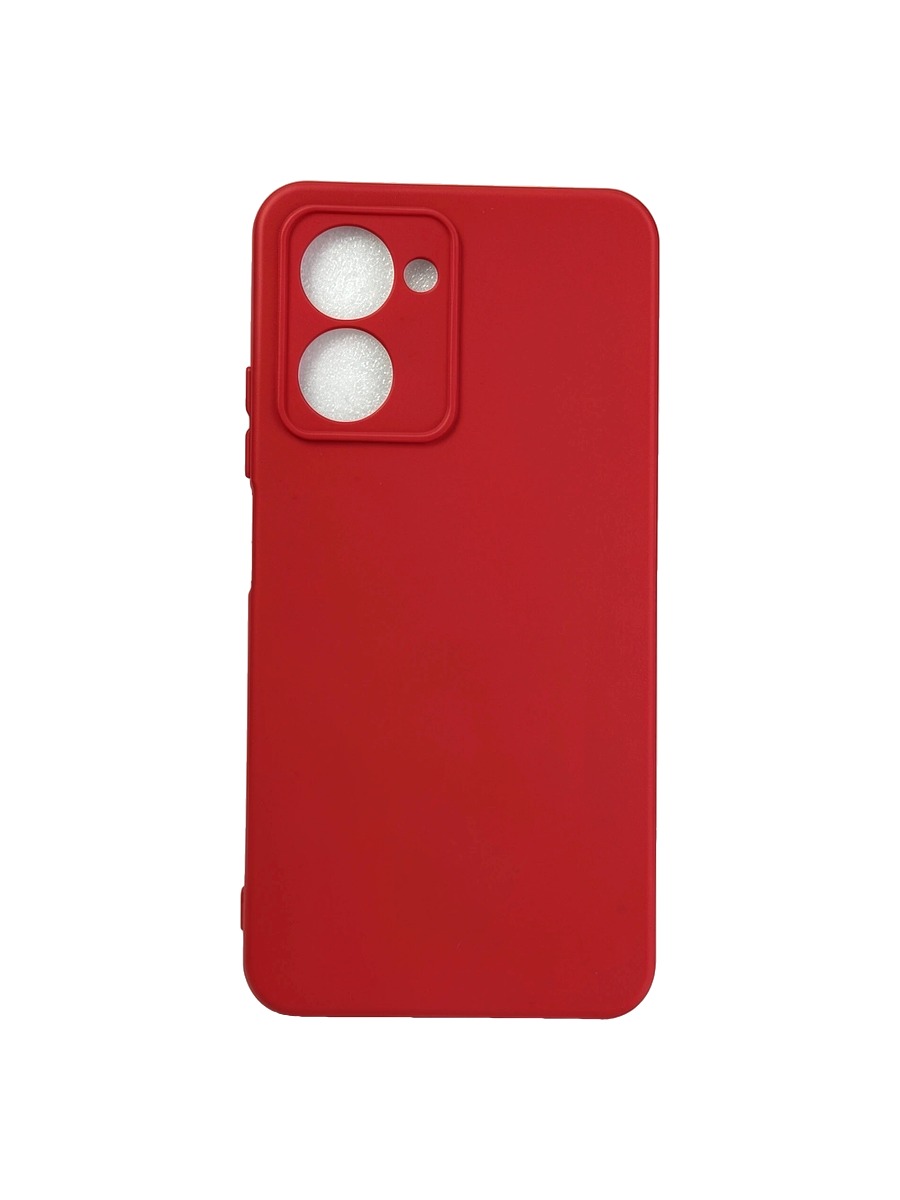 Плотный силиконовый чехол Soft-touch для Realme C33 красный Плотный силиконовый чехол Soft-touch для Realme C33 красный — изображение 1