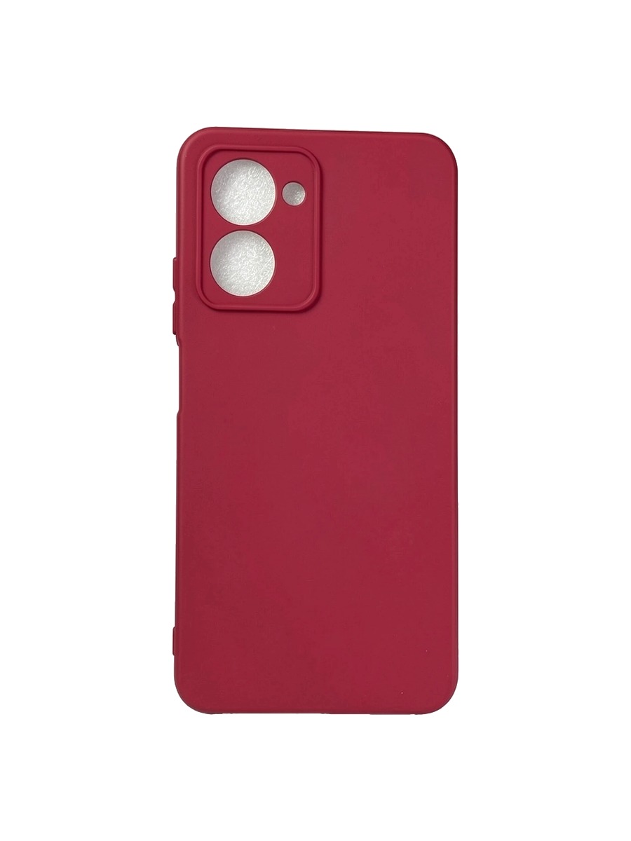 Плотный силиконовый чехол Soft-touch для Realme C33 малиновый Плотный силиконовый чехол Soft-touch для Realme C33 малиновый — изображение 1
