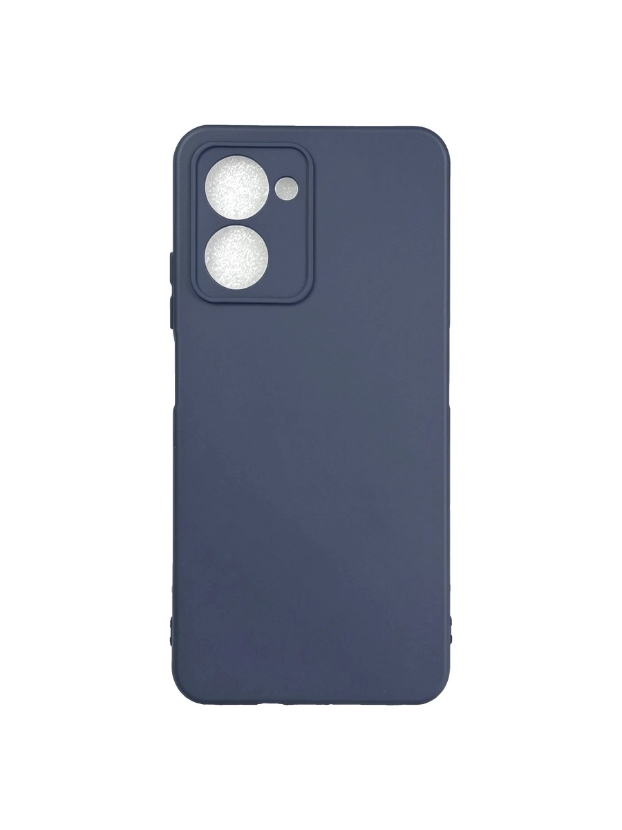 Плотный силиконовый чехол Soft-touch для Realme C33 темно-синий Плотный силиконовый чехол Soft-touch для Realme C33 темно-синий — изображение 1