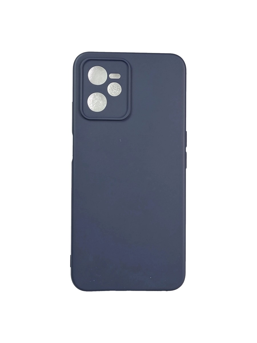 Плотный силиконовый чехол Soft-touch для Realme C35 темно-синий Плотный силиконовый чехол Soft-touch для Realme C35 темно-синий — изображение 1