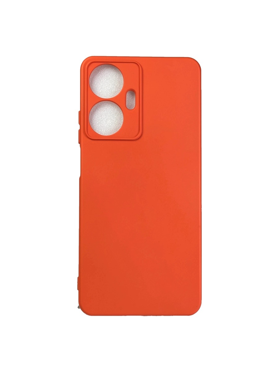 Плотный силиконовый чехол Soft-touch для Realme C55 оранжевый Плотный силиконовый чехол Soft-touch для Realme C55 оранжевый — изображение 1