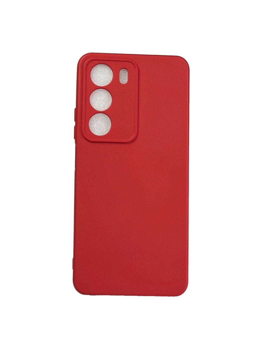 Плотный силиконовый чехол Soft-touch для Realme C71 красный Плотный силиконовый чехол Soft-touch для Realme C71 красный — изображение 1