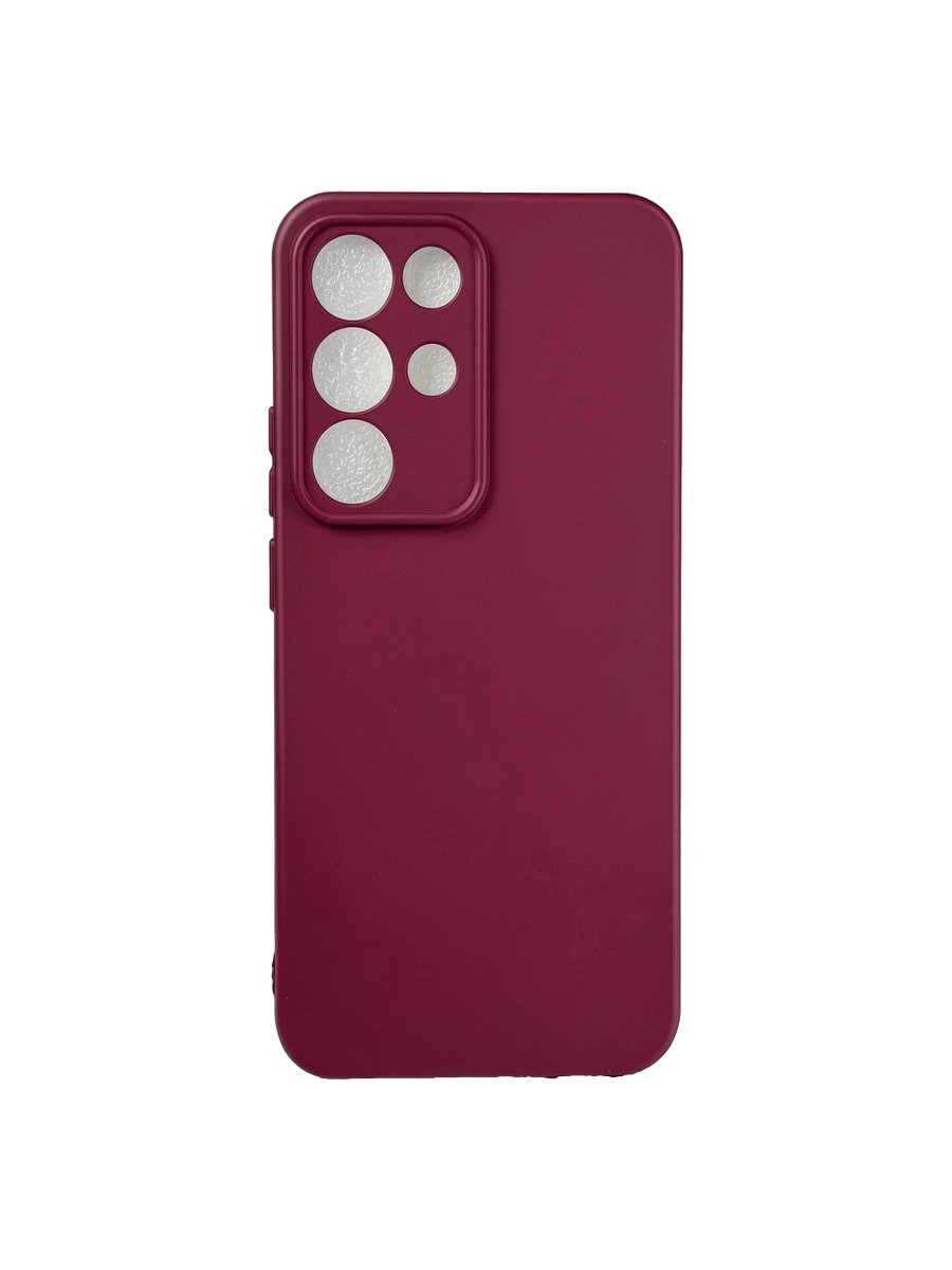 Плотный силиконовый чехол Soft-touch для Realme C85 Pro бордовый Плотный силиконовый чехол Soft-touch для Realme C85 Pro бордовый — изображение 1