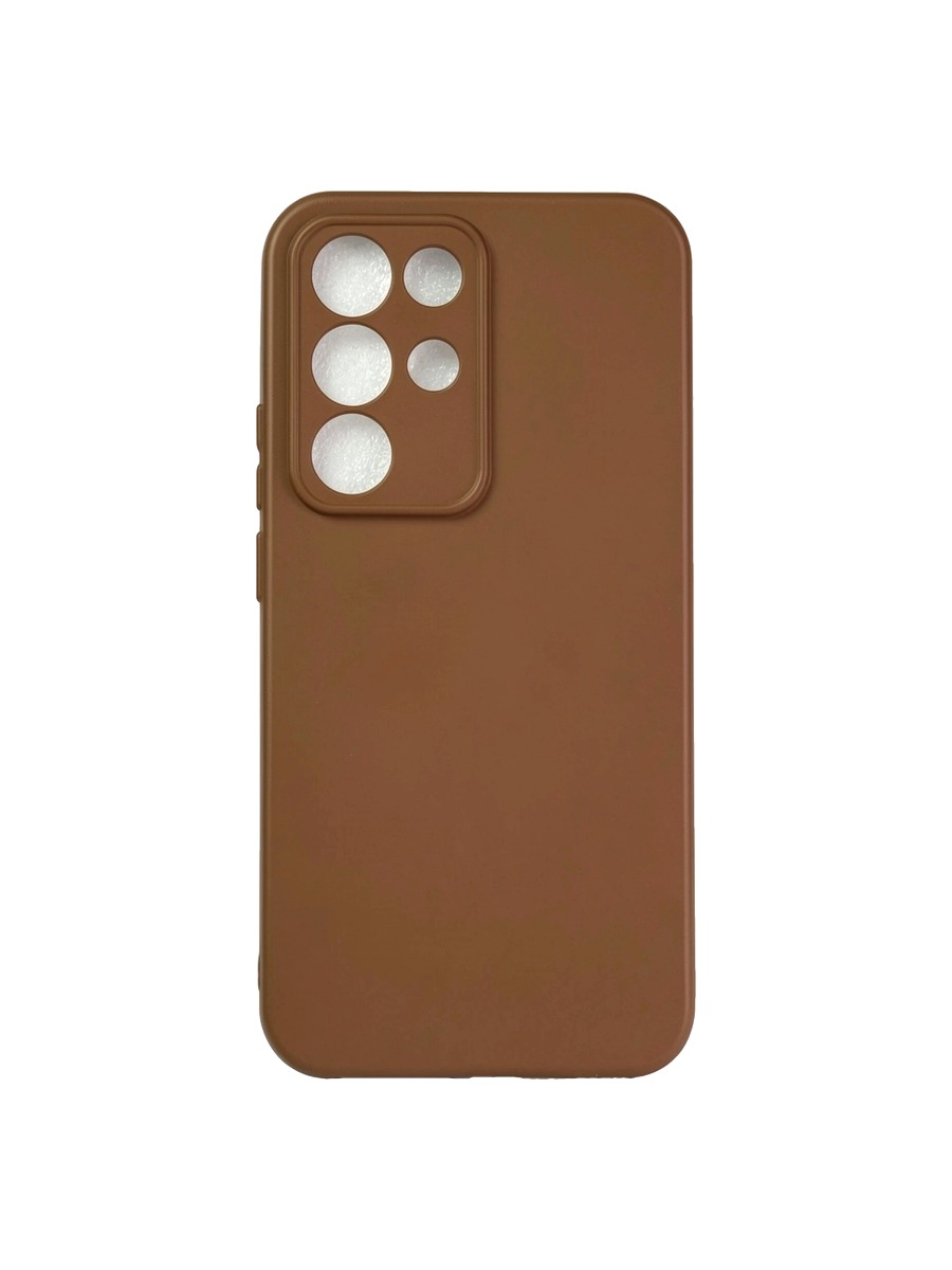 Плотный силиконовый чехол Soft-touch для Realme C85 Pro коричневый Плотный силиконовый чехол Soft-touch для Realme C85 Pro коричневый — изображение 1