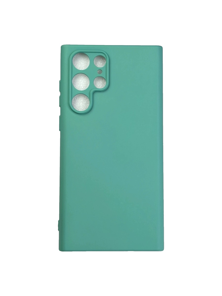 Плотный силиконовый чехол Soft-touch для Samsung Galaxy S22 Ultra мятный Плотный силиконовый чехол Soft-touch для Samsung Galaxy S22 Ultra мятный — изображение 1