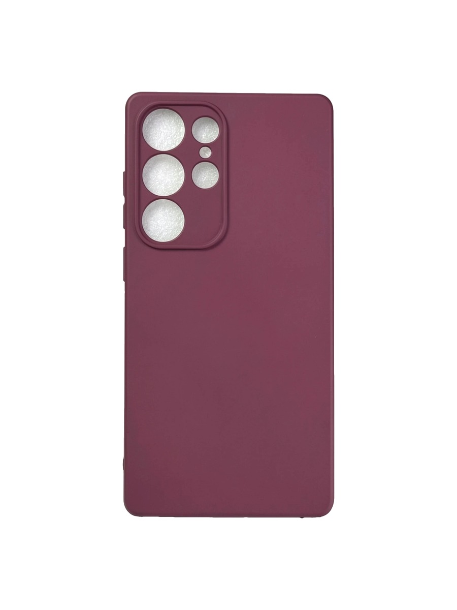 Плотный силиконовый чехол Soft-touch для Samsung Galaxy S25 Ultra бордовый Плотный силиконовый чехол Soft-touch для Samsung Galaxy S25 Ultra бордовый — изображение 1