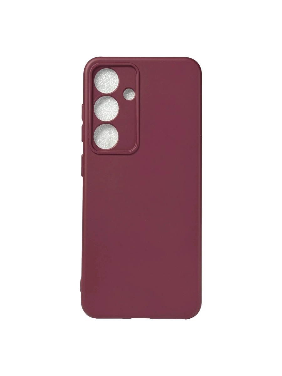 Плотный силиконовый чехол Soft-touch для Samsung Galaxy S25 бордовый Плотный силиконовый чехол Soft-touch для Samsung Galaxy S24FE бордовый — изображение 1