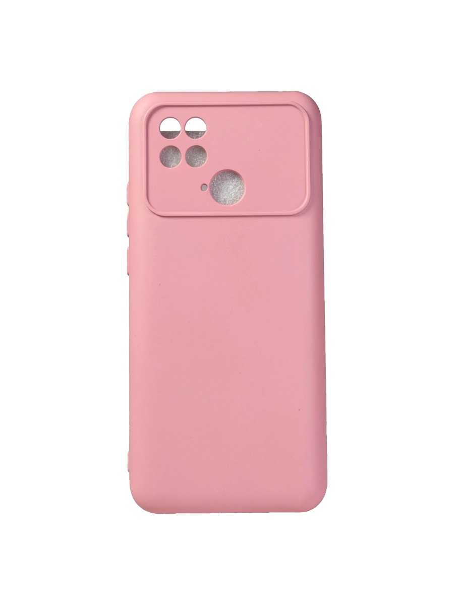 Плотный силиконовый чехол Soft-touch для Xiaomi Poco C40 нежно-розовый Плотный силиконовый чехол Soft-touch для Xiaomi Poco C40 нежно-розовый — изображение 1